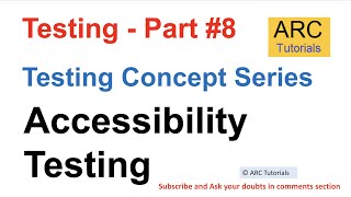 Accessibility Testing Tutorial | Testing concepts in software testing | Testing concepts interview