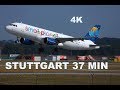 38 MIN Plane Spotting @ Stuttgart Airport STR, Landings, Take Offs and Taxis - 4K