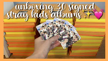 Unboxing 30 Signed Stray Kids IN LIFE MWAVE Albums!!