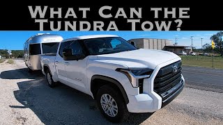 Here's what the various 2022 Toyota Tundra Trims can Tow and Haul. Plus, some cool towing features.