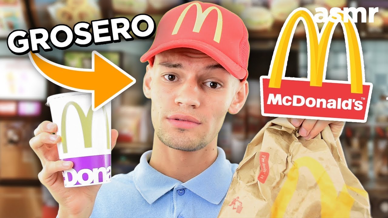 ASMR - Tomo tu orden de McDonald's de manera GR0SERA | Sonidos con comida - ASMR Español