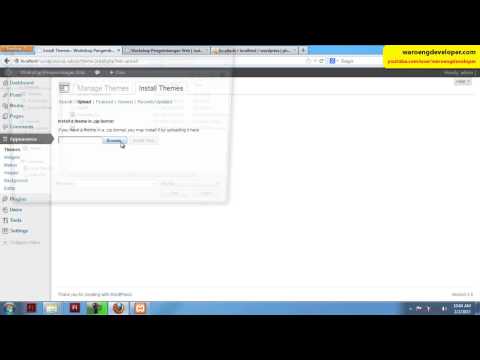 Waroeng Developer Tutorial: WP with XAMPP - Install Wordpress Theme