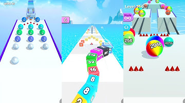 Ball Merge 2048 vs Jelly Tube Run vs Ball Run 2048 3 in one Gameplay Run & Merge