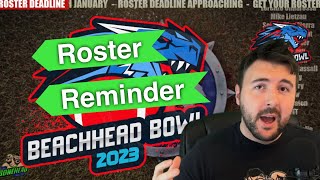Beachhead Roster Raffle Reminder! (Bonehead Podcast)
