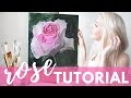 Painting tutorial acrylic rose techniques  katie jobling art