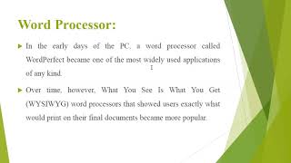 Word Processing Explanation Part 2 of 6