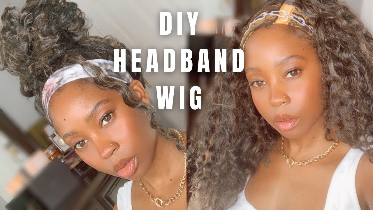 How to make a headband wig in 5 minutes Headband wig tutorial YouTube