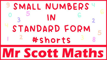 Writing a Small Number in Standard Form #shorts
