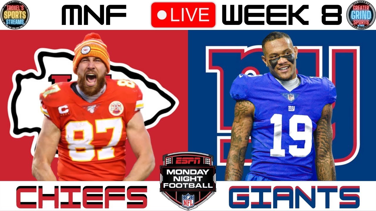 Kansas City Chiefs vs New York Giants MNF Week 8 Live NFL Game YouTube