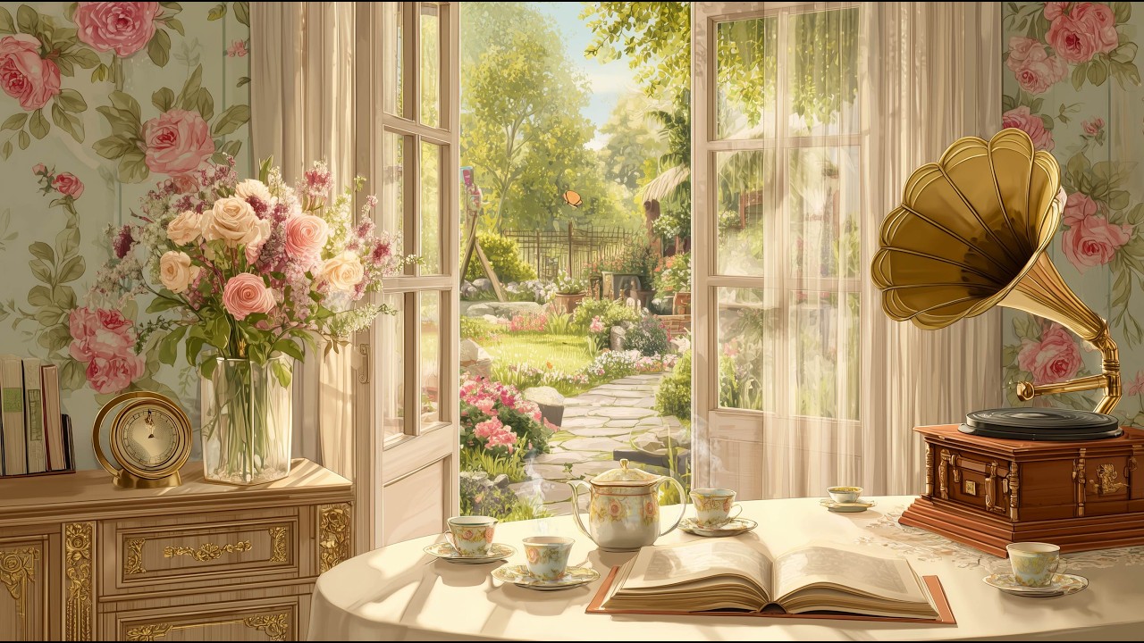 Grandma’s Floral Cottage 🌷 Soft Oldies & Garden Views