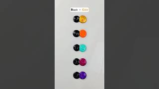 Blending Black with 5 bold colors 😍🎨 #colormixing #paintmixing #asmr #art #Painting
