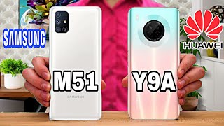 Huawei Y9a vs samsung M51//مقارنة شاملة لأهم مواصفات ومميزات وعيوب وأسعار الهاتفين