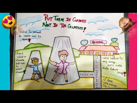 Poster On Child Labour With Slogan Art Integrated Poster Youtube