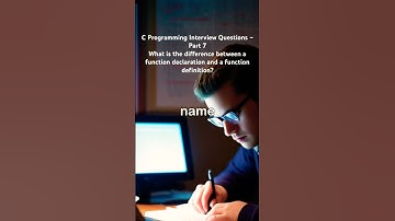C Programming Interview Questions – Part 7: function declaration and a function definition?