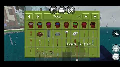 How to use compass and weapons  in mini block craft in tamil