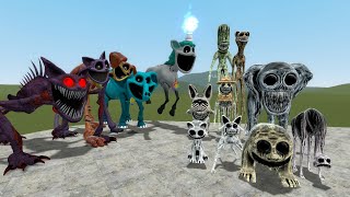 ALL SMILING CRITTERS GIANT FORMS VS All Zoonomaly Monsters in Garry's Mod