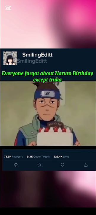 Everyone forgot about Naruto Birthday except Iruka  #naruto #animeedit #goviral