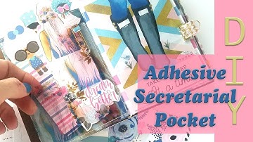 Tutorial | DIY Adhesive Secretarial Pocket for your Travelers Notebook