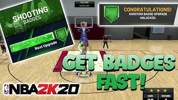 FASTEST and EASIEST Method To Get Shooting Badges for a CENTER in NBA2K20!