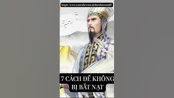 7 cách để không bị bắt nạt  #baihoccuocsong #trietlysong #daolylamnguoi #loiphatday