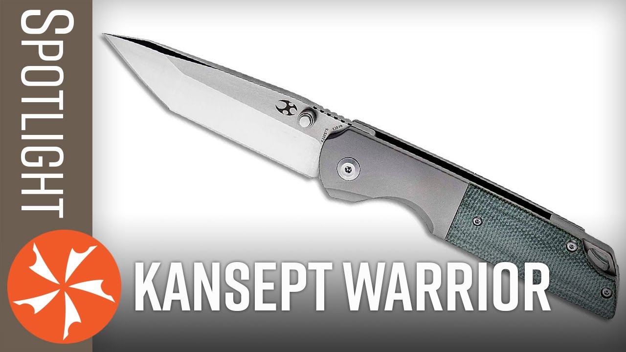 Kansept Knives Left-Handed Warrior Folding Knife 3.46 CPM-S35VN