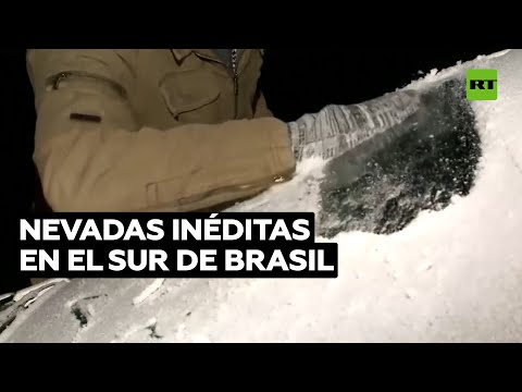 El sur de Brasil queda cubierto de blanco en medio de inéditas nevadas y temperaturas gélidas