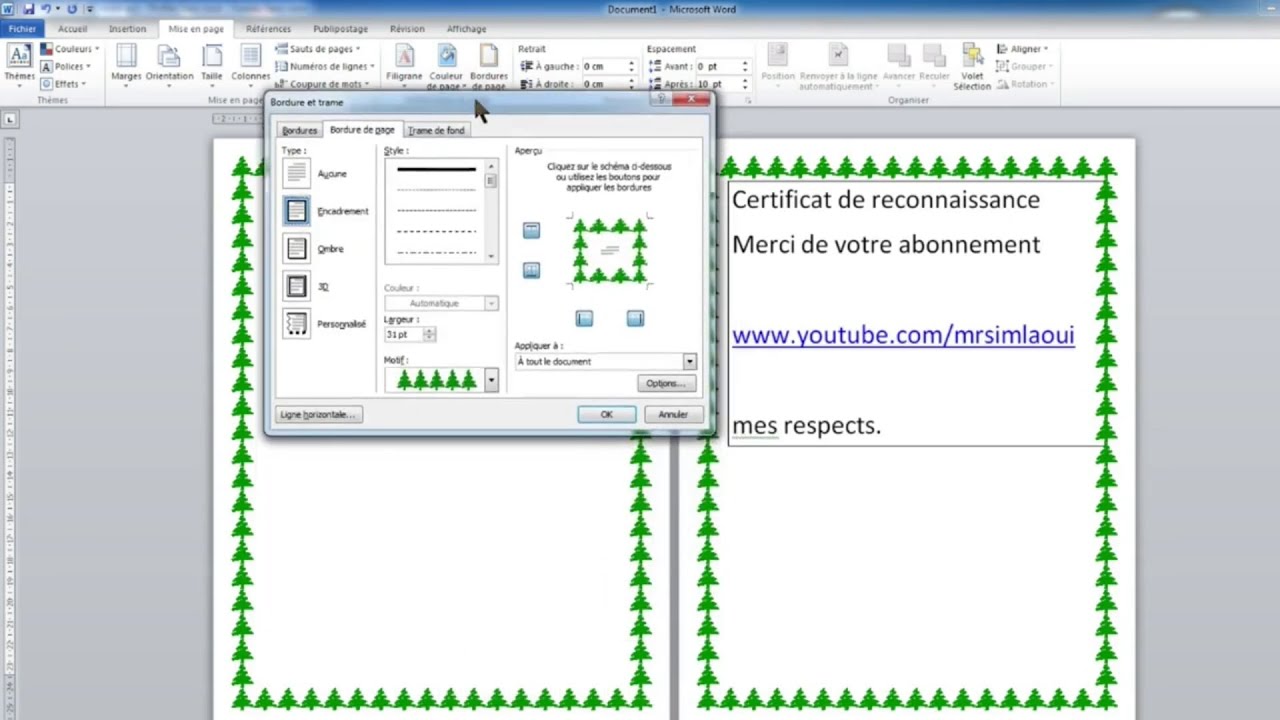 Page De Garde Bordures Comment décorer vos documents WORD avec des bordures de page en