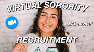 VIRTUAL SORORITY RECRUITMENT ADVICE! | Things you NEED to know!
