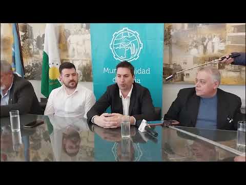 Presentación de la Expo Alicia Jose Gualdoni, Intendente y Agustín Bianchini Intendente Electo