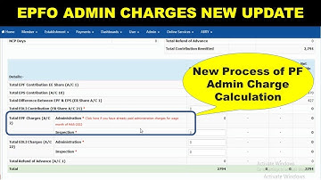 New Process of PF Admin Charges Calculation 2022 | @StatutorySolution  #epfo