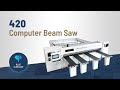 ELECNC420 Computerized Beam Saw Machine with 4 Air Floating Worktable for Large Wood Panel Cutting