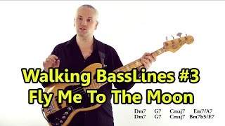 المشي Basslines # 3 - استخدام نغمات وتر: يطير بي إلى القمر