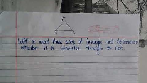 Input three sides of a triangle and determine whether it is isosceles triangle or not.