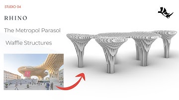 Parametric Structure | How to make Model Waffle Structure in Rhino | Parasol Pavilion Modeling