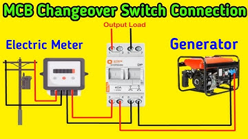 MCB Changeover Switch Wiring for Single Phase || MCB Changeover DP Connection @Technical Bilal