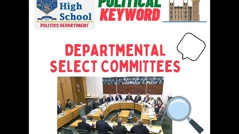 WHAT ARE DEPARTMENTAL SELECT COMMITTEES