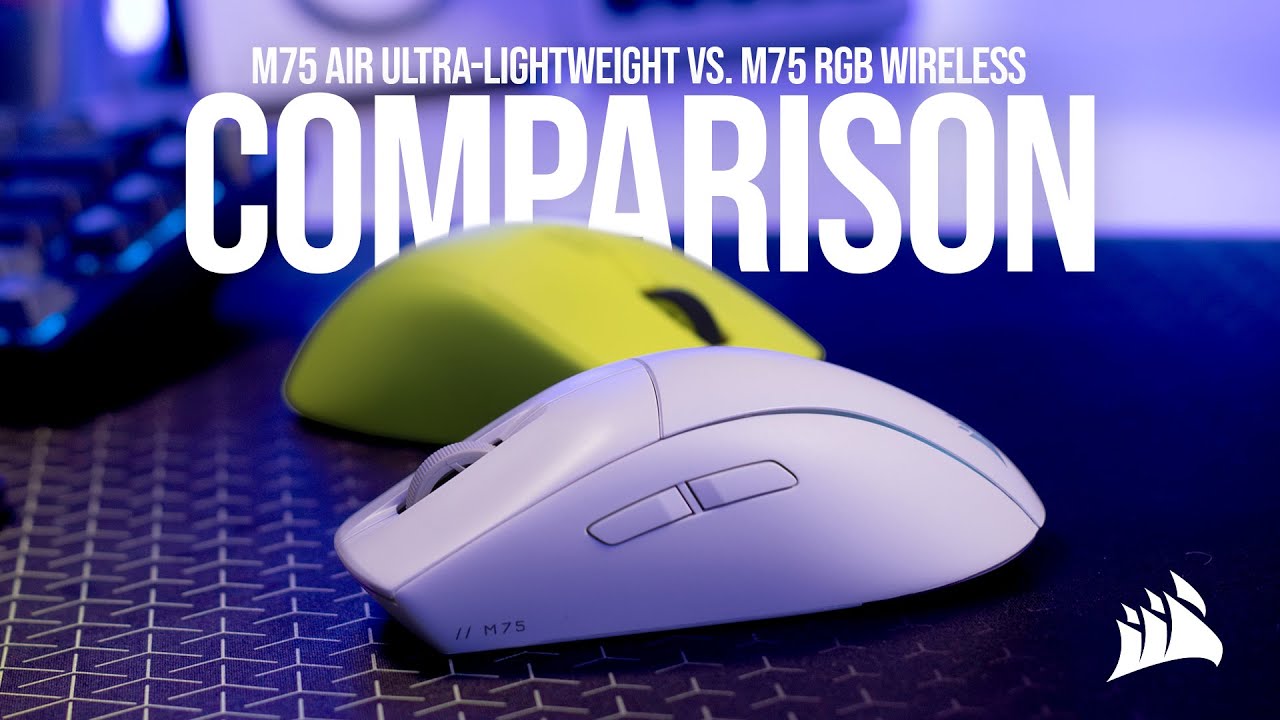 Corsair M75 Air Ultra-Light vs. M75 Wireless RGB Mouse!