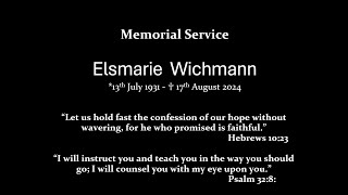 Memorial Service - Elsmarie  Wichmann