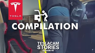 TESLA SENTRY MODE THEFTS AND FUNNY MOMENTS 2021 | TESLACAM STORIES #45