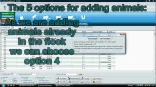 Select Sheepware Management Program - Adding Animals Tutorial