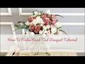 How to make Hand Tied Bouquet Tutorial || Flower Arrangement Tutorial