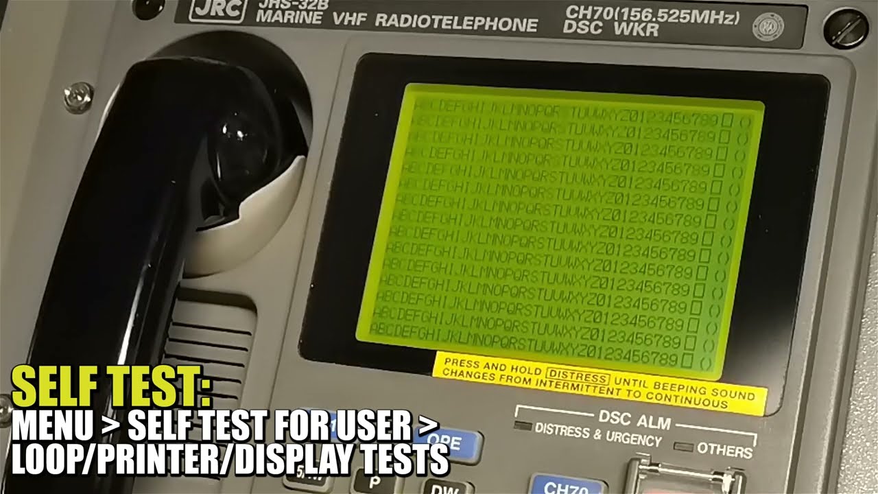 JRC JHS 32B MARINE VHF RADIOTELEPHONE SELF TEST, CALLS