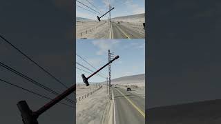 Giant Hammer vs Desert Highway Cars | BeamNG Drive #beamngdrive #crashes