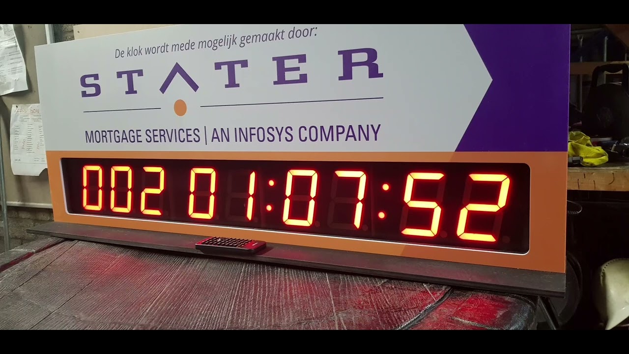 @ESLevents.nl aftelklokken countdownklokken op maat gemaakt.