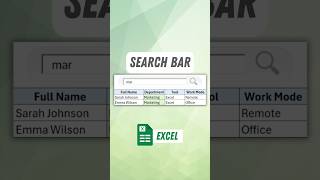 How to Make a Search Bar in Excel