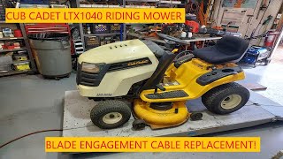 Cub Cadet LTX1040 Riding Mower | Blade Engagement Cable Replacement!