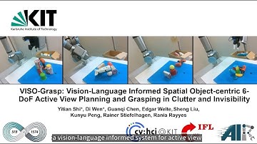 VISO-Grasp: Vision-Language Informed Spatial Object-centric 6-DoF Active View Planning and Grasping