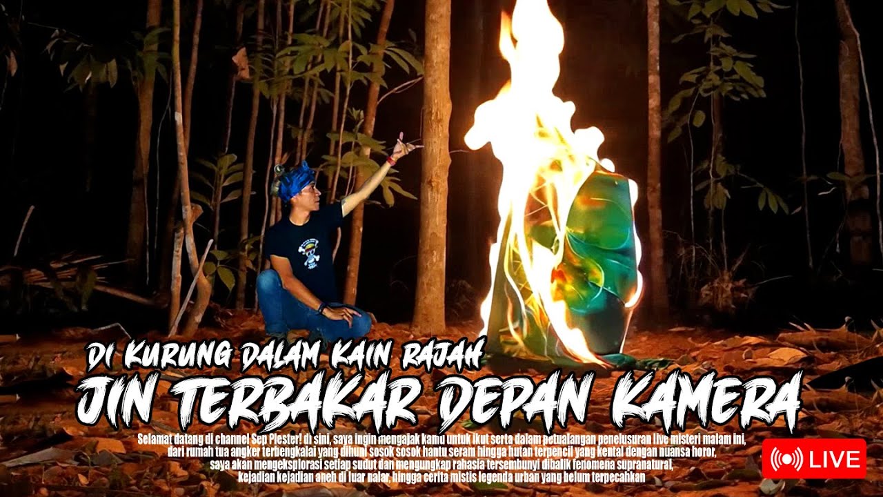 Jin Kafir Terbakar Depan Kamera Saat Di Kurung Kain Rajah