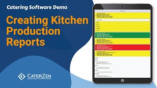 Catering Kitchen Production Reports