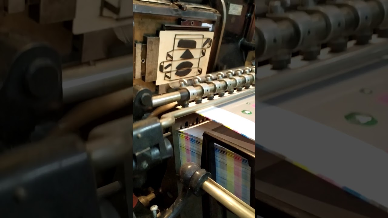 Heidelberg windmill 1965 die cutting packaging YouTube